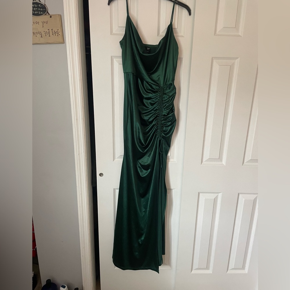 green long formal dress